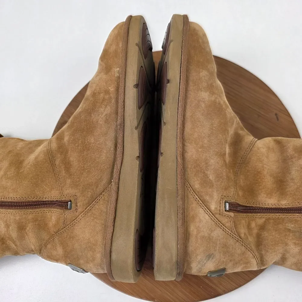 UGG Australia Plumdale Winter Boots Womens Sz 10 EU‎ 41 Brown Leather Sheespkin